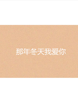 那年冬天我爱你